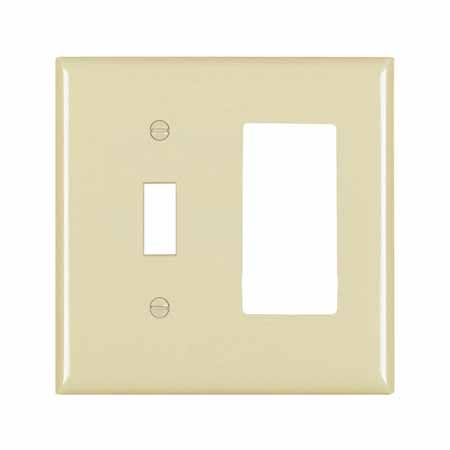 P&S TP126-I 2G IVORY TOGGLE SWITCH AND DECORATOR STYLE OR GFCI PLATE NYLON