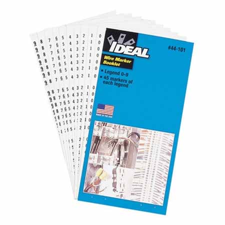IDEAL 44-101 0-9 45EA WIRE MARKERS