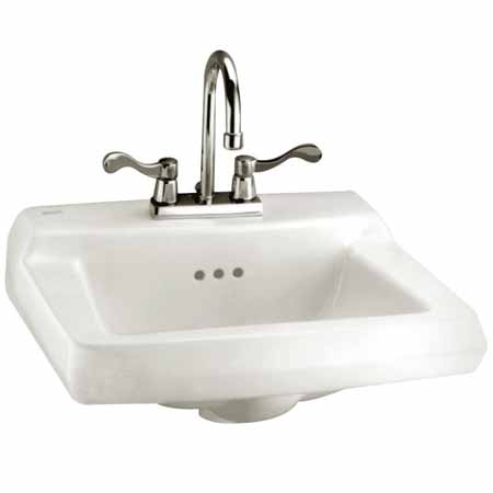AS 0124.024.020 20X18 COMRADE WALL HUNG CHINA LAVATORY WHITE 4CC FOR WALL HANGER