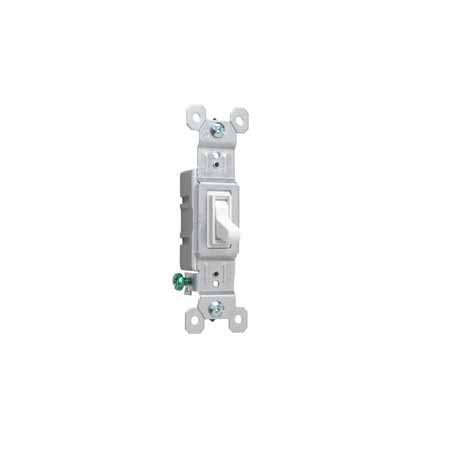 P&S 660-WG 15A 1P WHITE GROUNDING TOGGLE SWITCH