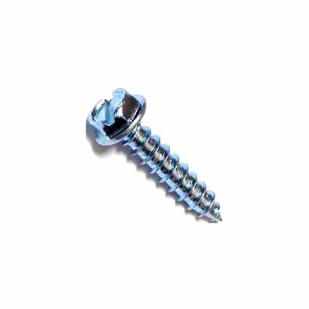 02941 10X2 SLOTTED HEX WASHER HEAD ZINC PLATED SHEET METAL SCREW