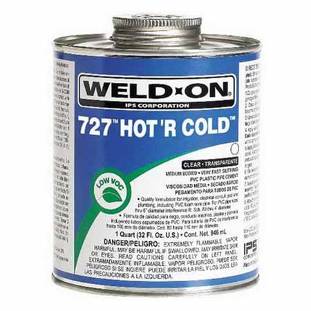 IPS 10841 PVC727 QUART CLEAR PVC ALL WEATHER CEMENT