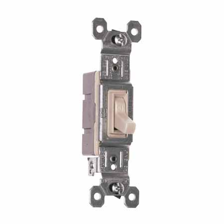 P&S 660-LAG 15A 1P LIGHT ALMOND GROUNDING TOGGLE SWITCH